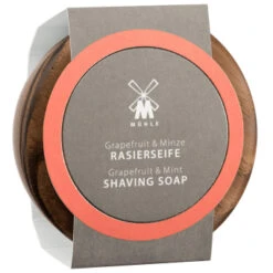 MÜHLE Holzschale Mit Rasierseife Grapefruit & Minze 65 G